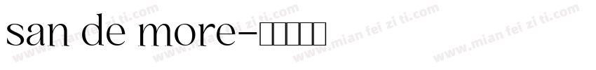 san de more字体转换